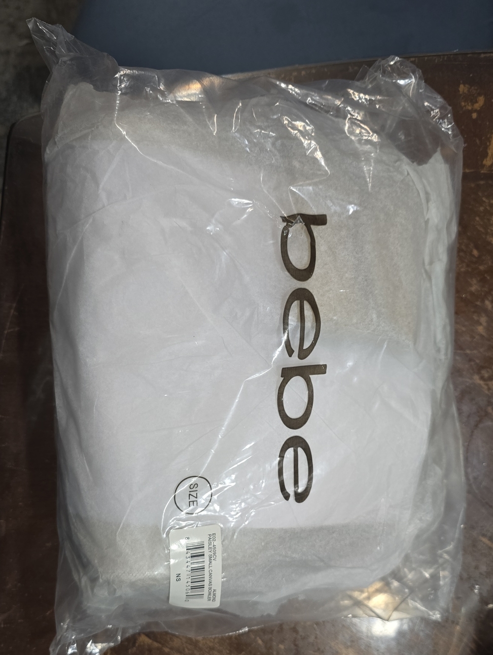 NWT bebe Almond Paisley Small Canvas Bowler MSRP $109